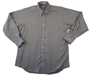IZOD Oberhemd Herren L grau Baumwolle pflegeleicht Pinpoint Oxford 16,5 - 34/35 - Bild 1 von 9