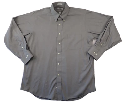 Camisa de Vestir IZOD Para Hombre L Gris Algodón Fácil Cuidado Pinpoint Oxford 16.5-34/35 Foto 1 de 4