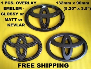TOYOTA YARIS VIOS COROLLA SIENNA RAV4 MATRIX OVERLAY EMBLEM 132mm x 90mm NEW - Picture 1 of 6