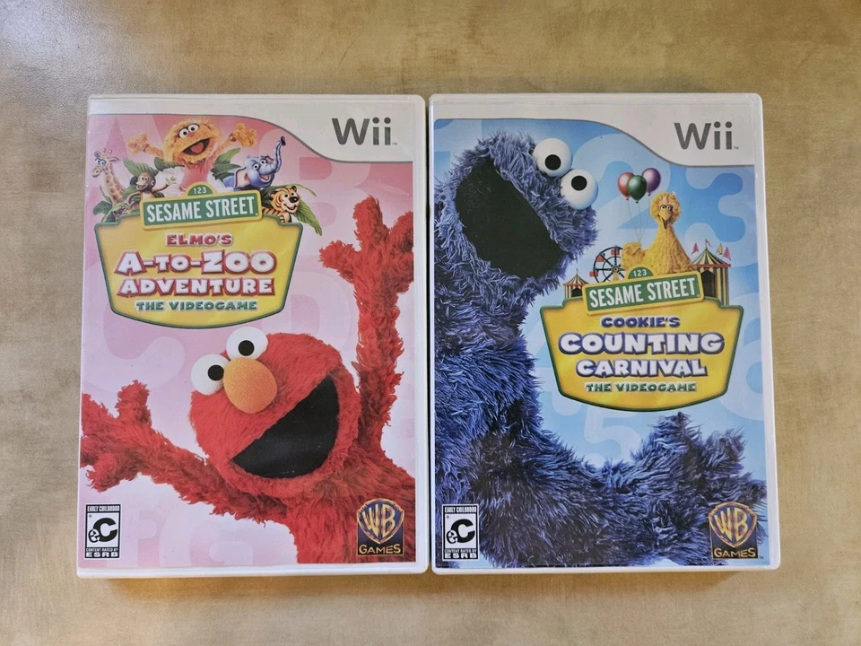 Sesame Street Elmo's A-to-Zoo Adventure & Cookie's Counting Carnival Juegos Wii Foto 1 de 1
