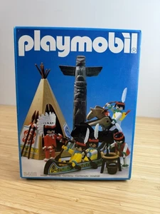 PLAYMOBIL 3483 VINTAGE UNOPENED NEW SEALED 1985 INDIAN NATIVE CAMP - Picture 1 of 6