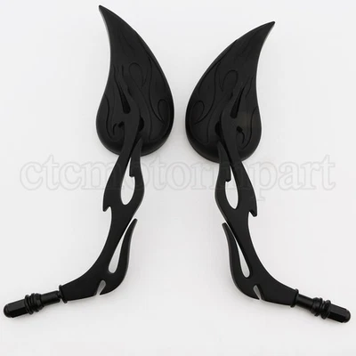 Espejos retrovisores negros para motocicleta Harley-Davidson Heritage Softail Classic FLSTC Foto 1 de 4