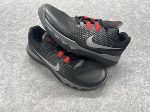 Zapatos de golf Nike Tiger Woods para hombre 10 negros grises rojos con clavos 704884-001 logotipo TW - Imagen 1 de 9