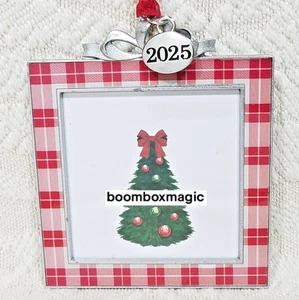 🎄2025 ADORNO DE ÁRBOL DE NAVIDAD MARCO DE FOTOS CUADRADO A CUADROS DE VACACIONES - Imagen 1 de 8