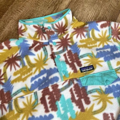 Lã Patagonia Synchilla Snap-T Feminino Grande Conexão de Árvore Fresco Grande Azul-petróleo - Imagem 1 de 4