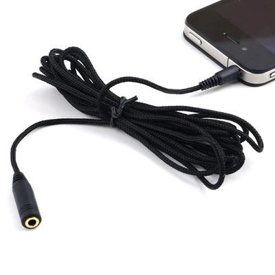 5M 3.5mm Stereo Headphone Audio Extension Cable Lead W4T1 R5 Female Q5R New L1M7 - Image 1 of 4
