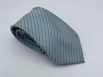 Галстук шелковый DONALD J.TRUMP Signature Collection 100 в синюю полоску 58 дюймов X3,5 - Изображение 1 из 4