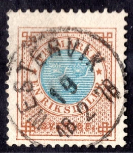 SCHWEDEN 1878 SCOTT #37 PERF. 13 GEPFLEGTE "WESTERVIK" STEMPEL - Bild 1 von 2