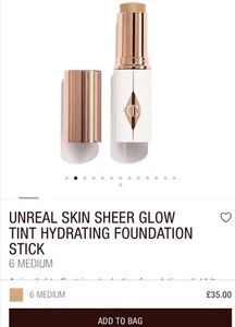 Charlotte Tilbury - Unreal Skin Sheer Glow Tint - 6 Medium - New - Picture 1 of 7