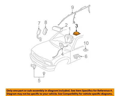 Б/у модуль подушки безопасности подходит: 2003 Chevrolet Trailblazer ext подушка безопасности ниже консоли w - Изображение 1 из 3