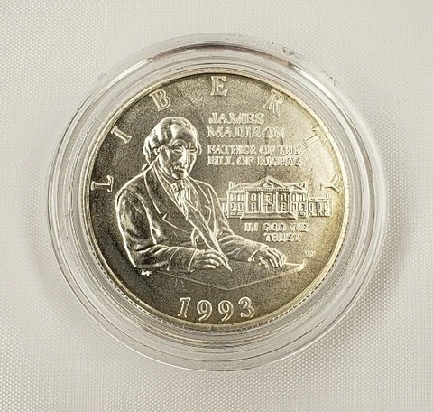 1993 W 50c Bill Of Rights Commemorative Silver Half Dollar - UNC - C0043 -STOCK Cover