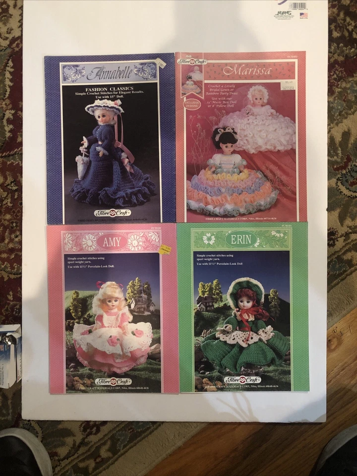 4 Crochet Patterns: Annabelle, Marissa, Amy, Erin - Image 1 of 4
