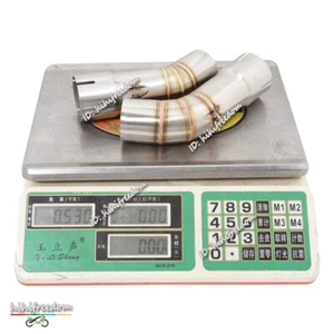 Sistema de escape doble salida 2 tubos de conexión media acero inoxidable para Ducati 848 1098 1198 - Imagen 1 de 8