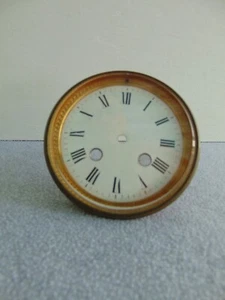 OLD ANTIQUE FRENCH / SLATE / PORCELAIN MANTLE SHELF CLOCK DIAL BEZEL PARTS - Picture 1 of 13