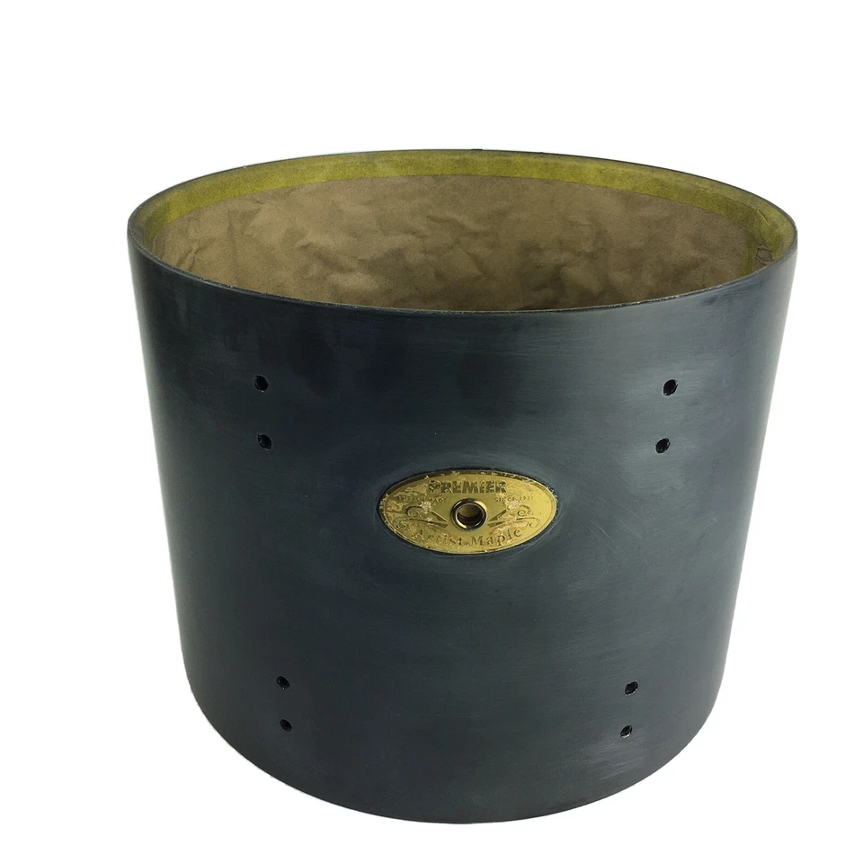 Premier Artist Maple 13 英寸 Tom Drum Shell - 未完成原始黑色 — 第 1/4 张图片