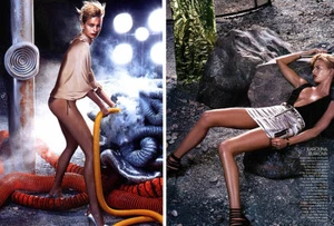 2003 Steven Klein Karolina Kurkova 8-seitiges MAGAZIN EDITORIAL Space Odyssey - Bild 1 von 4
