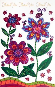 Tarjeta sincera de GRACIAS POR HOSPITALIDAD, flores de galante saludos + sobre - Imagen 1 de 4