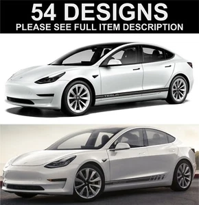 para tesla modelo 3 rayas laterales calcomanías pegatinas gráficos insignia - Imagen 1 de 1