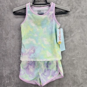 Girls 2 piece Tie Dye Tank Pajama Set Cat & Jack Size XS (4/5) - Picture 1 of 9