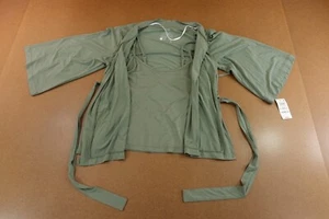 State of Day Intimates Womens XS Organic Green Modal Tank & Robe Top Set NWT - Picture 1 of 9
