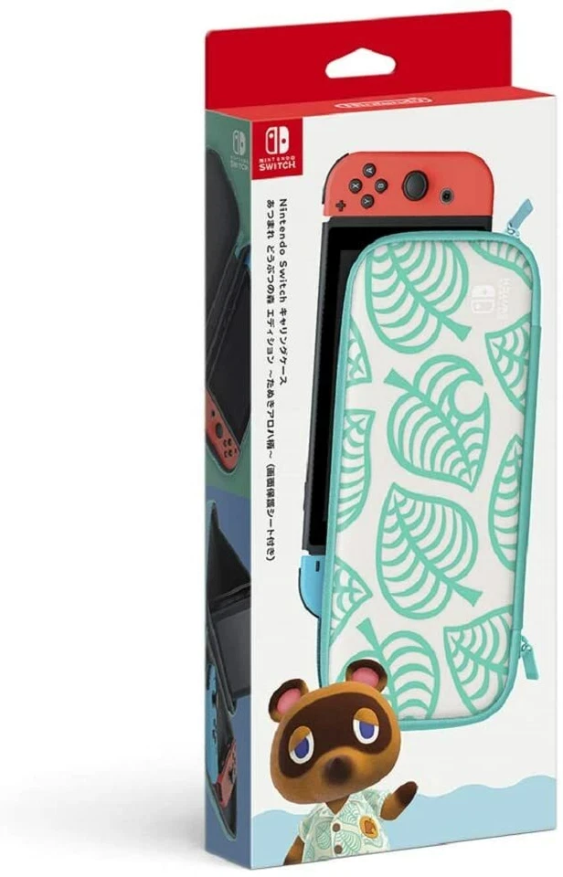 Nintendo Switch Carrying Case Animal Crossing Edition TANUKI Aloha Pattern