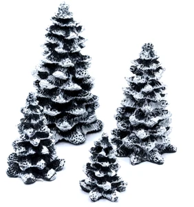 Mervyns Village Square 1995 collezione alberi di Natale floccati innevati da 3" a 6" - Foto 1 di 6