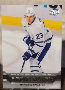 2023-24 UD Upper Deck Series 1 Debut Dates - DD-18 Matthew Knies - Toronto