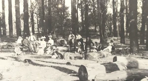 Astoria Oregon? Drinking Beer in Forest Shade Barrel Mugs Derby Family PP128 - Picture 1 of 5
