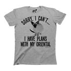 Sorry I Have Plans With My Oriental Cat T-Shirt Mens Womens Cats Gift Animal
