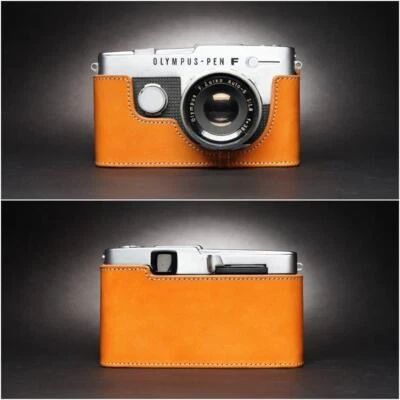 Genuine Real Leather Camera Bag Case Protect Cover For Olympus PEN-FT  - Image 1 of 4