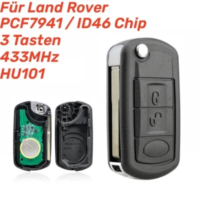 433Mhz ID46 Funk Schlüssel Für Land Rover Discovery 3 Range Rover Sport 2005-10 - Image 1 of 4