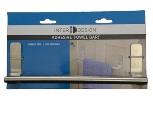 InterDesign Over the Cabinet Kitchen Adhesive Dish Towel Bar Holder Chrome 29495 - Picture 1 of 3