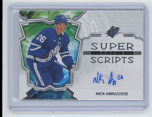 NICK ABRUZZESE 2022-23 Upper Deck #SPx SSR-NA Super Scripts Rookie Auto