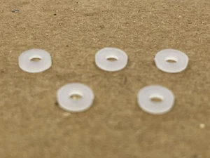 White Nylon spacer Washers Flat seals M1.5 x 5mm x 1mm (20PCS) 1.5MM X 5MM X 1MM - Picture 1 of 5