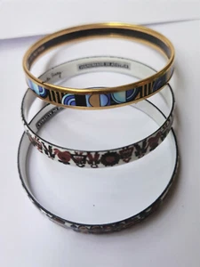 Lot 3 Authentic Michaela Frey Bangle Bracelets Enamel - Picture 1 of 10