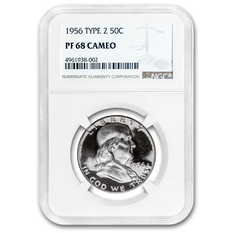 1956 Franklin Half Dollar Type-II PF-68 Cameo NGC - SKU#176154 Cover