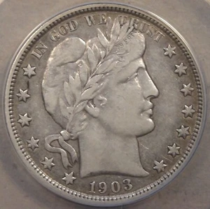 1903 Barber Half Dollar 50c ANACS Certified XF40 - Picture 1 of 4