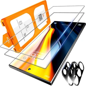 Lϟk 5 in 1 for Samsung Galaxy S24 Ultra Screen Protector, 2 Pack HD Tempered Gla - Picture 1 of 6