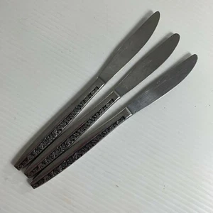 Vintage Coventry Bouquet Stainless Steel Lot of 3 Knives Flatware Japan - Picture 1 of 7