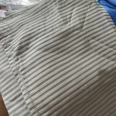 Fieldcrest Gray Stripe Shower Curtain Gray Pleat 72x72 Inches - Image 1 of 4