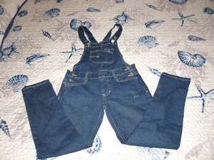 Niña~JORDACHE~Sobre-roles Jersey Denim Correas Ajustables Talla 7/8 ¡SÚPER LINDO! - Imagen 1 de 7