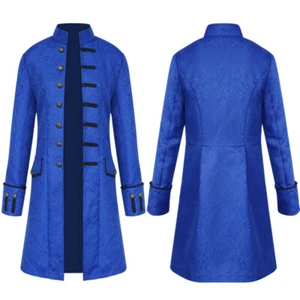 Steampunk Victorian Morning Steampunk Mens Retro Gothic Jacket Frock Coat - Picture 1 of 10
