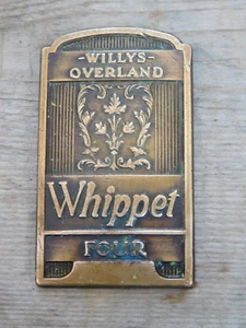 Insignia emblema radiador Willys-Overland Whippet Four modelo 96A 1929 1930 - Imagen 1 de 2