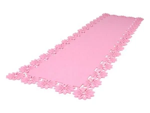 Filz Tisch-Deckchen Blumenbordüre 30 x 100cm - Tischdeko Tischdecke - Bild 1 von 16