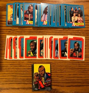 1983 Topps The A-Team Card Set w/Stickers and 1 Unopened Pack - NRMT - MT