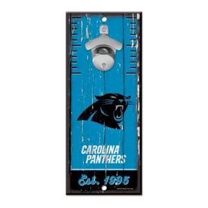 Carolina Panthers Distressed Flaschenöffner Wandschild 5" x 11" Hartfaserplatte - Bild 1 von 1