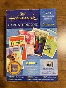 Hallmark Card Studio 2008 Deluxe Greeting Computer Software Windows CD Bonus - Picture 1 of 4
