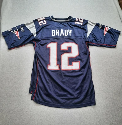 Camiseta para hombre New England Patriots NFL Tom Brady # 12 cosida Reebok en el campo Foto 1 de 4