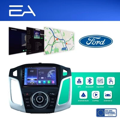 Autoradio Android per Ford Focus 2011/2019 C-Max 4GB 64GB Octacore - Telecamera - Immagine 1 di 4