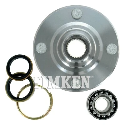 Fits 1993-1997 Geo Prizm FWD Non-ABS Wheel Bearing and Hub Assembly Front Timken - Image 1 of 4